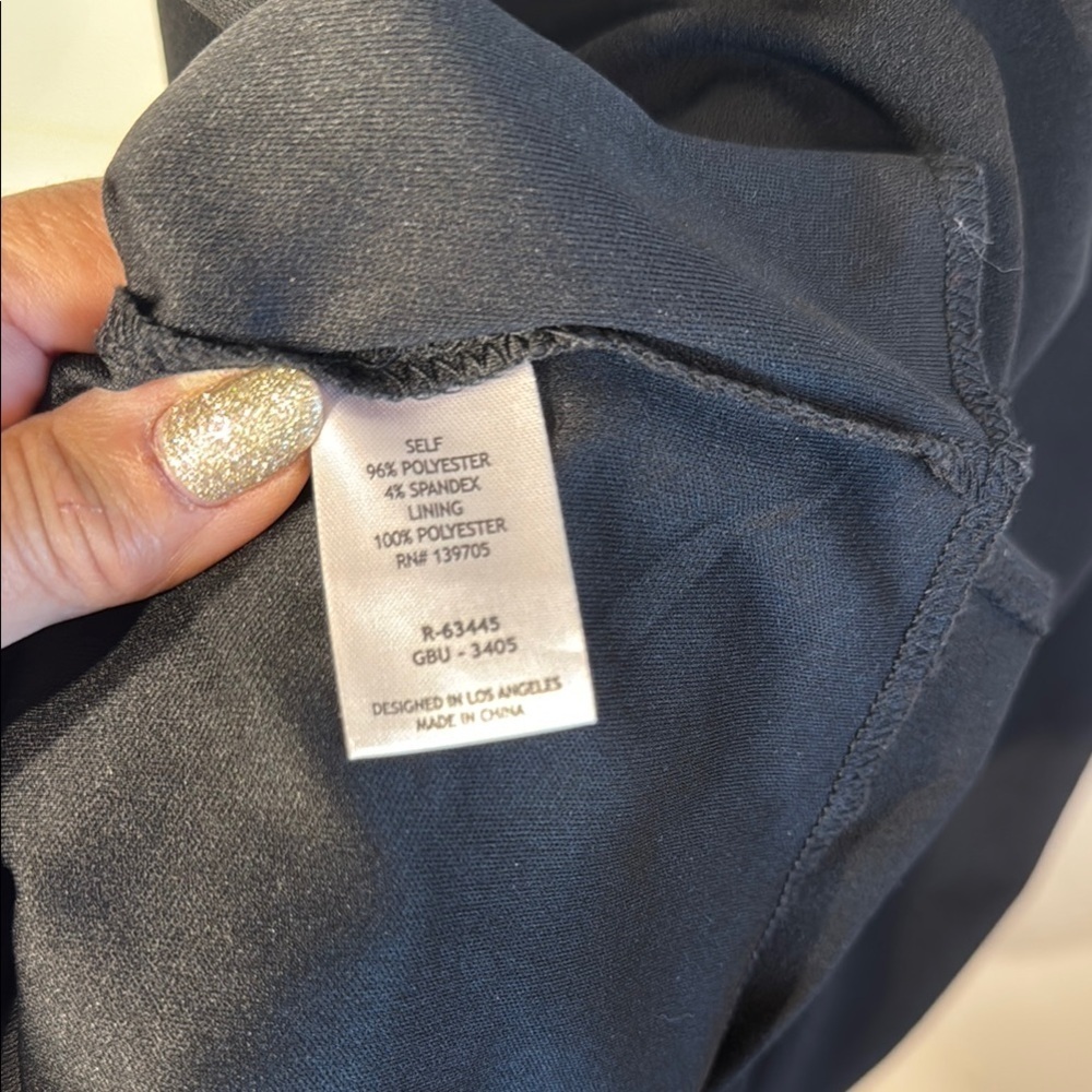 EUC Emerald Sundae Black Ruched Midi Cocktail Dress - Picture 9 of 11